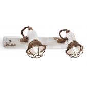 rusztikus vintage retro keramia fali lampa allithato dupla spot regies nappali konyha haloszoba olvasolampa agy fole vilagitas antikolt patinazott feher dupla izzos vilagos ferroluce formavivendi lakberendezesi aruhaz rozsdas.jpg